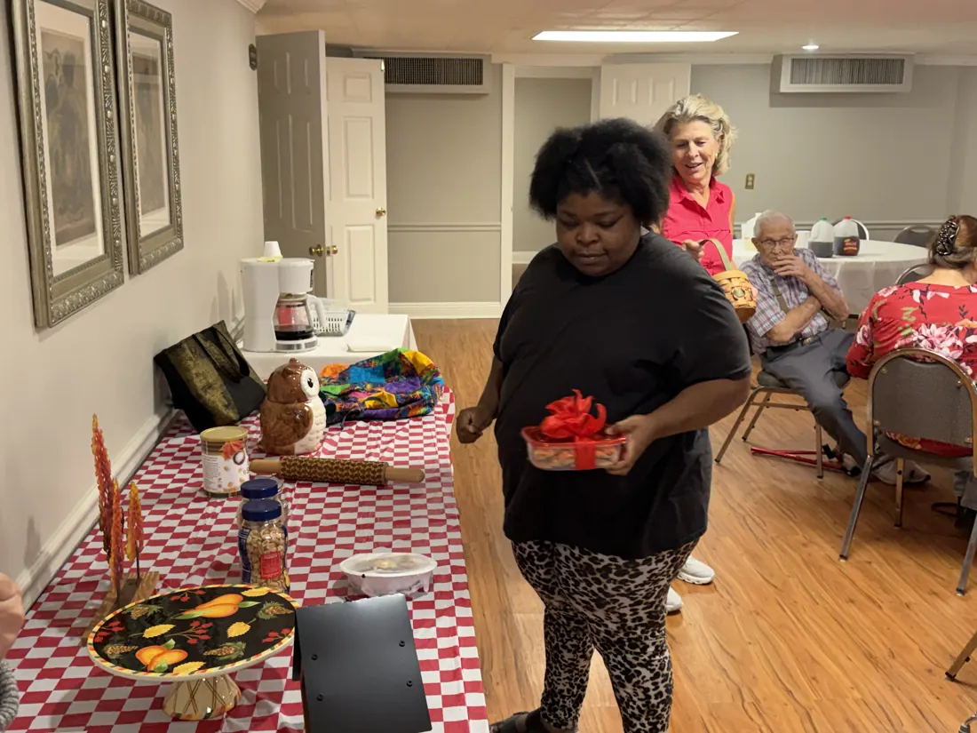 Friends sharing a meal at Woodville Baptist Church, photo 9